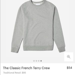 Everlane french terry crew sweater sz Small